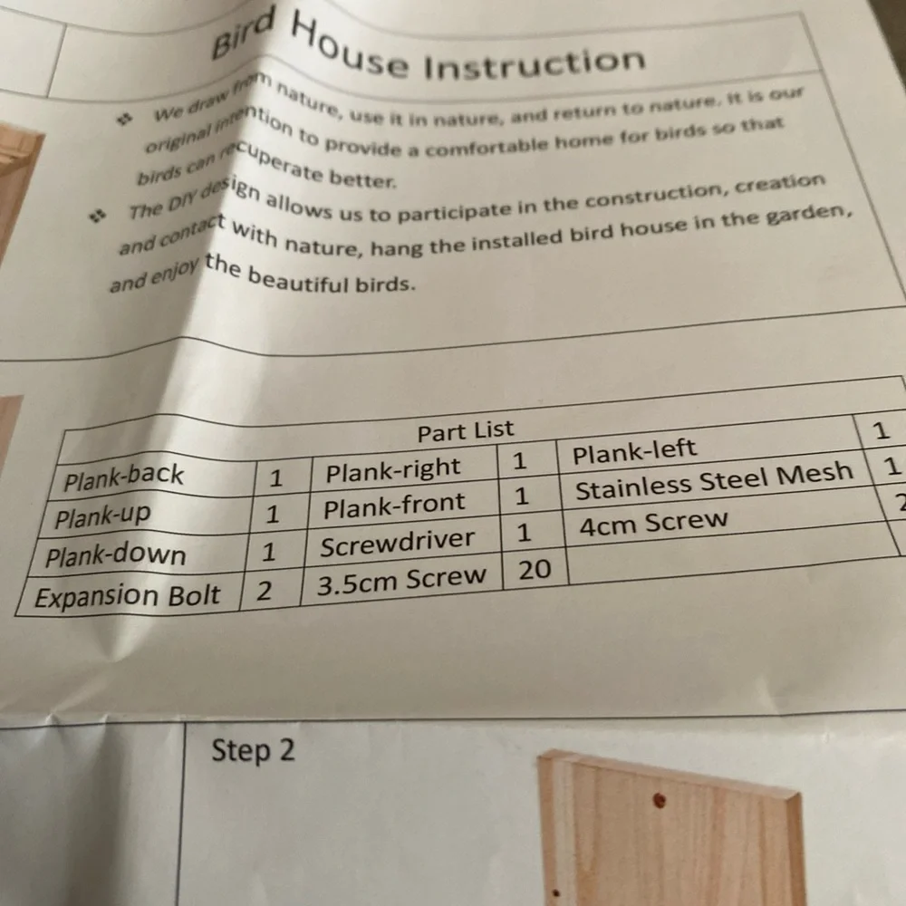 Natural Wood Bird House